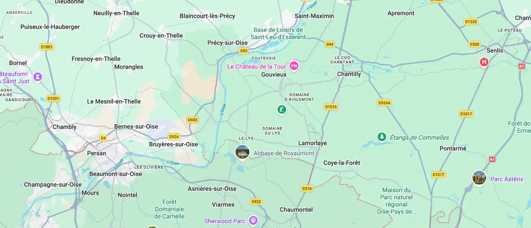 google maps screen shot zone d'intervention group eco renov