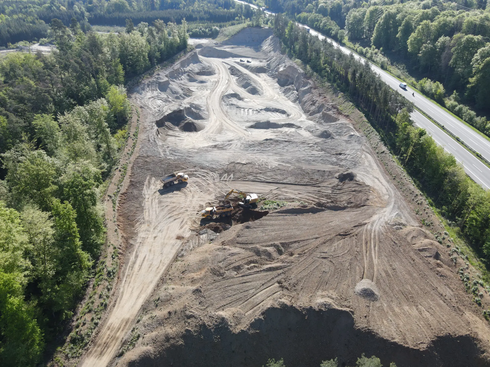 Kiesgrube Trockenabbau