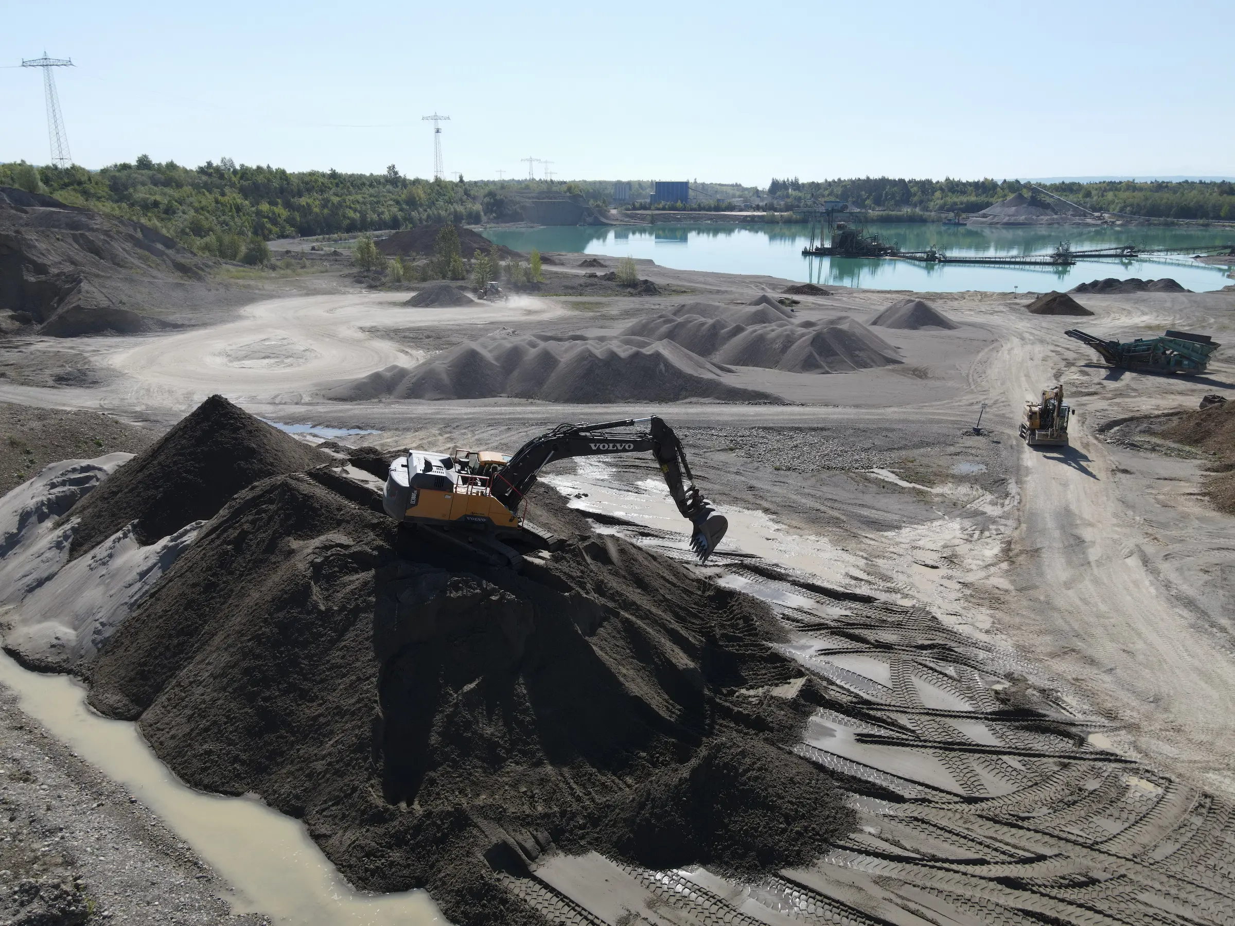 Kiesgrube Bagger