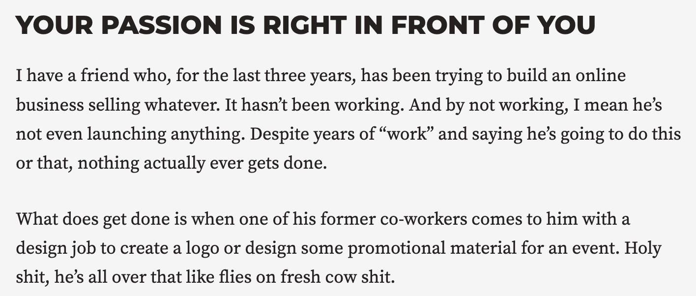 Marc Maron your passion is right in front of you