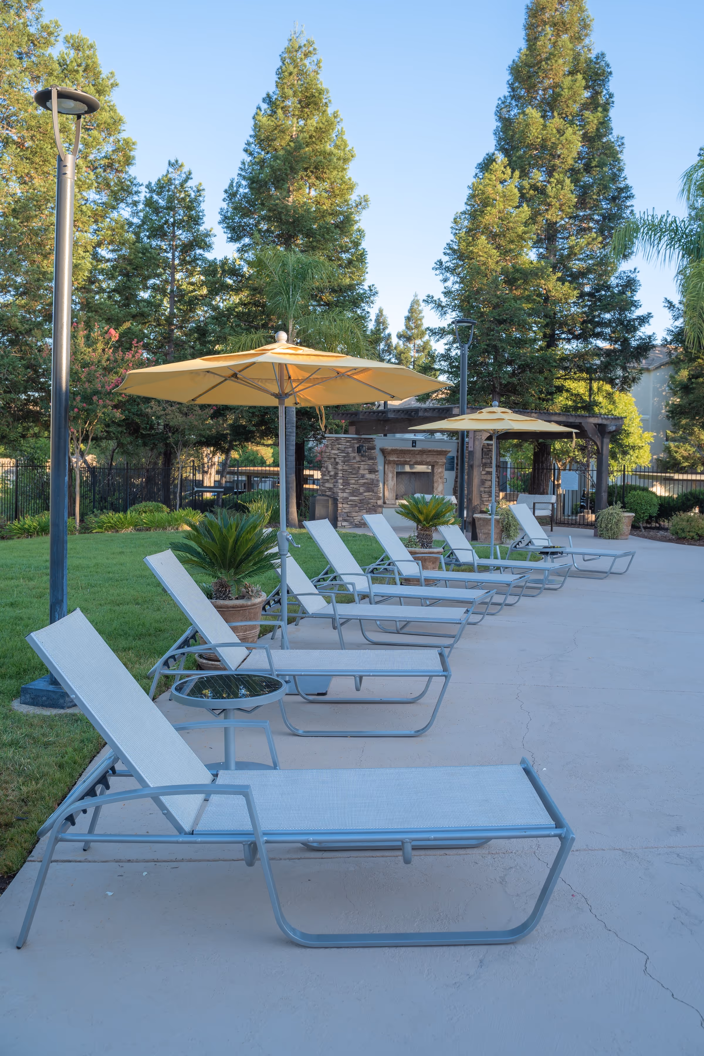 Outdoor pool seating