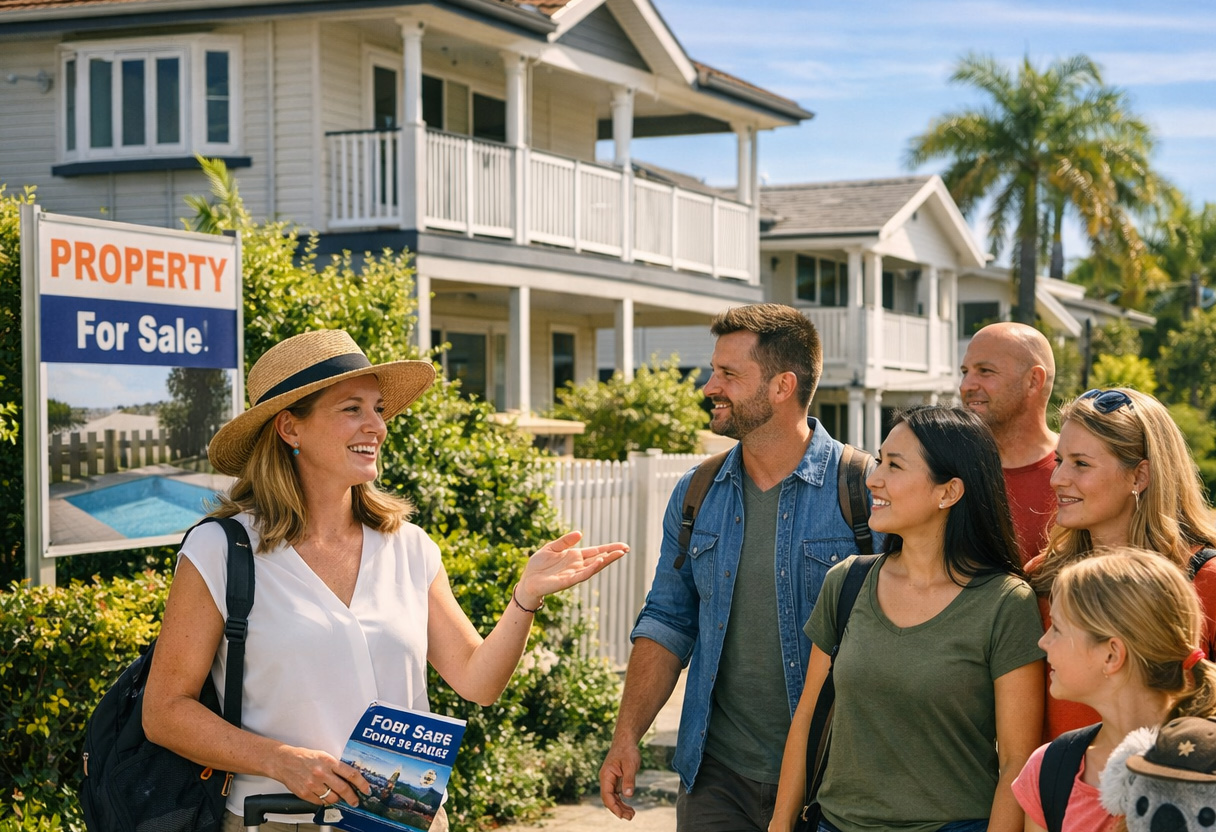 image of a family on vacation