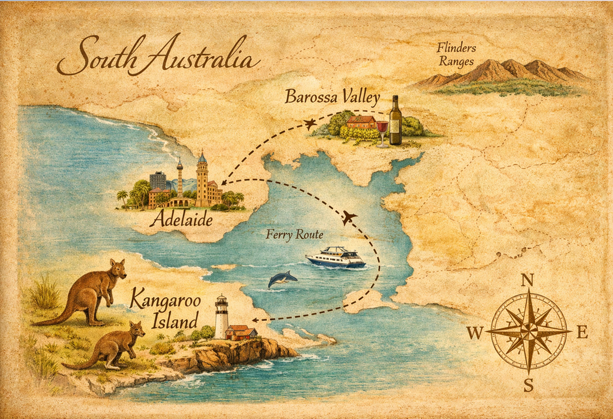Wine map of South Australia