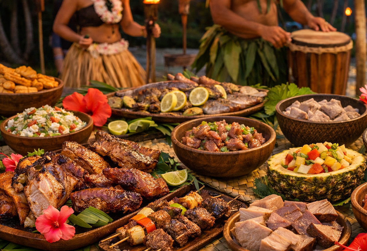 image polynesian feast