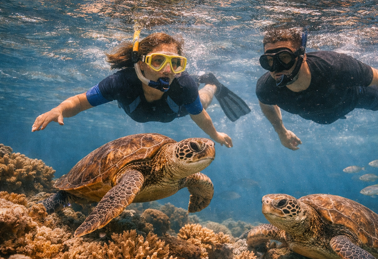 swim with turtles