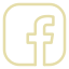 Facebook logo icon in beige color with rounded square background.
