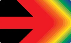 Right multi color arrow
