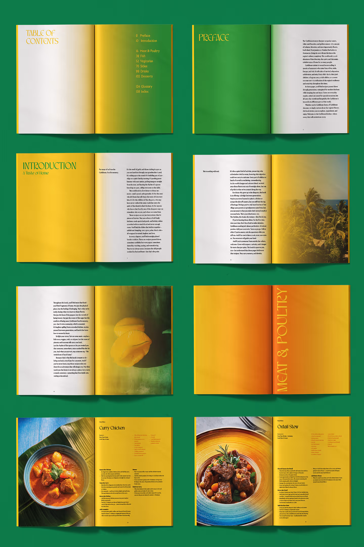 Taste the Isle book layout on green background