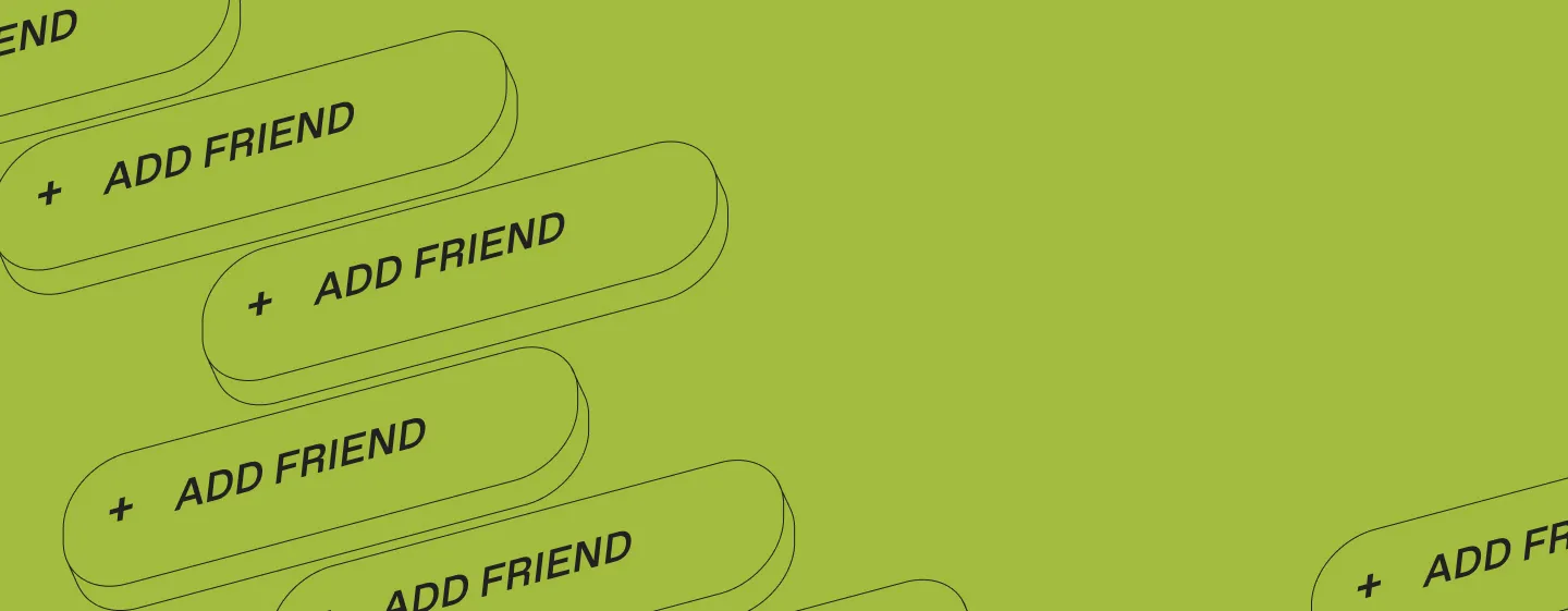 "Add friend" vector button on green background.