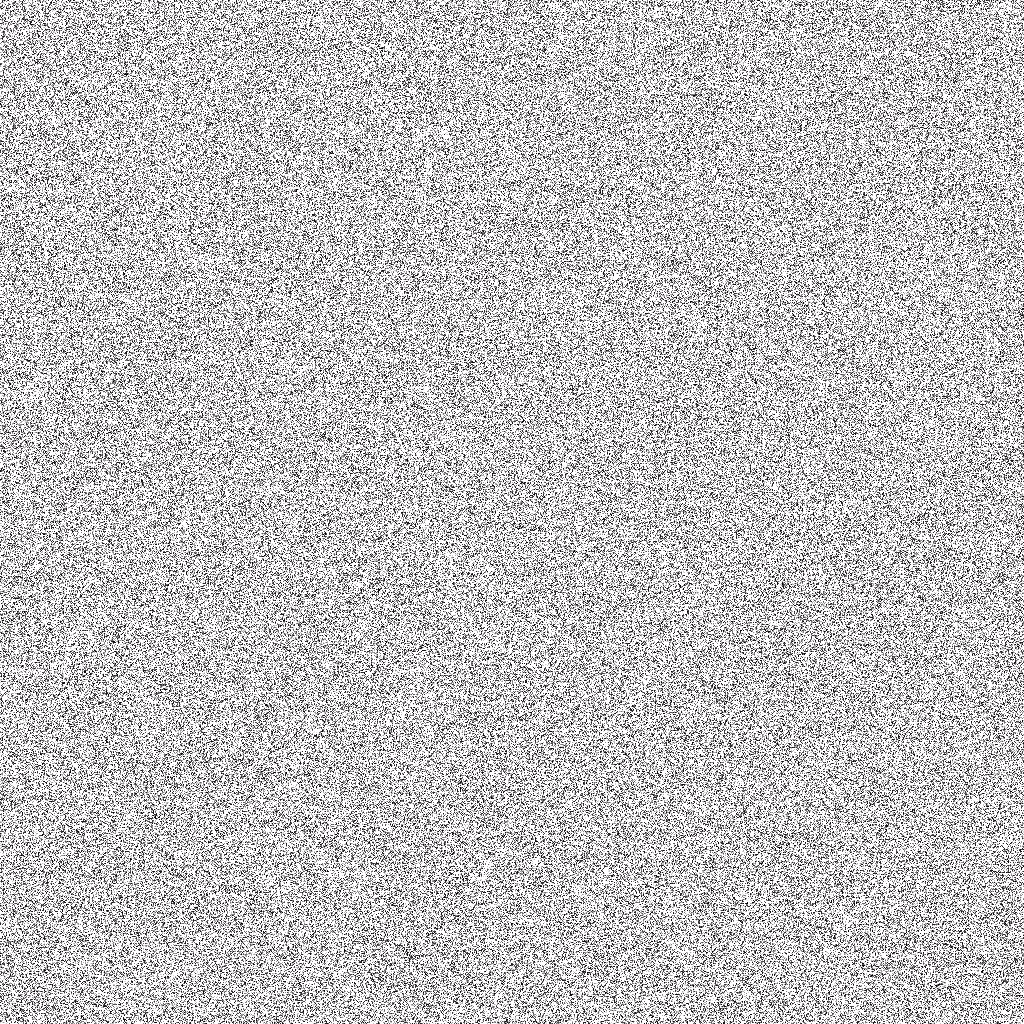 Black and white static noise pattern resembling TV or digital noise.