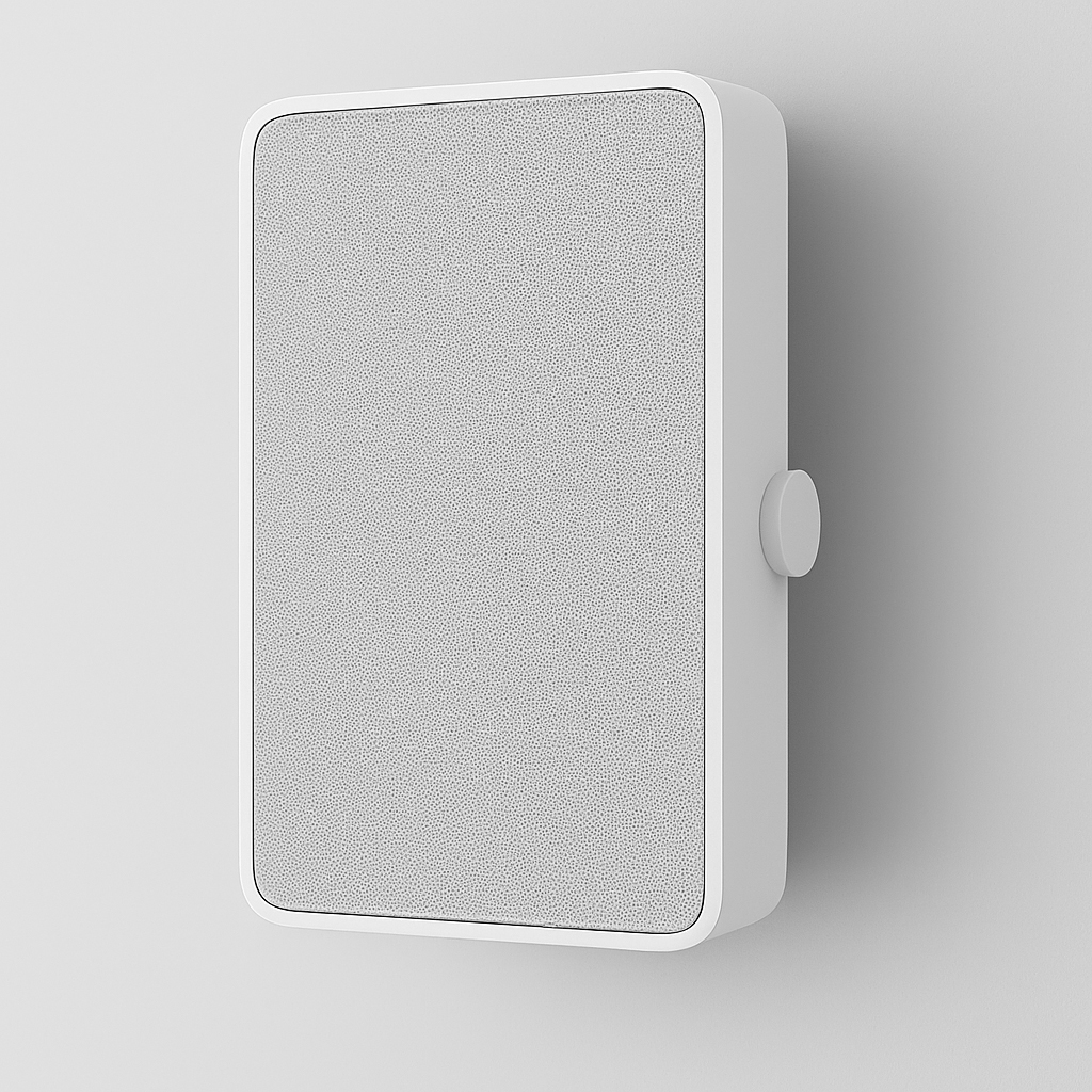 Soen Wall Mount speaker mounted on the wall of an office or commercial property like hotel or restaurant or airport