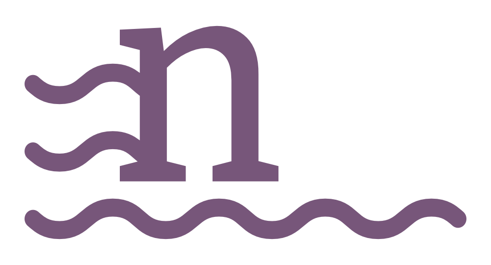 Nariel's logo. Stylized purple lowercase letter 'n' with three wavy lines extending left and a wavy line extending right.