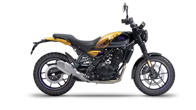 Royal Enfield Guerrilla 450, boční pohled