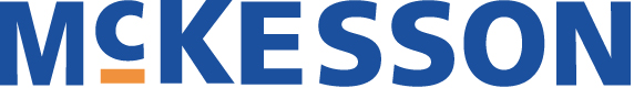 McKesson company logo in blue with an orange underscore under the letter C.