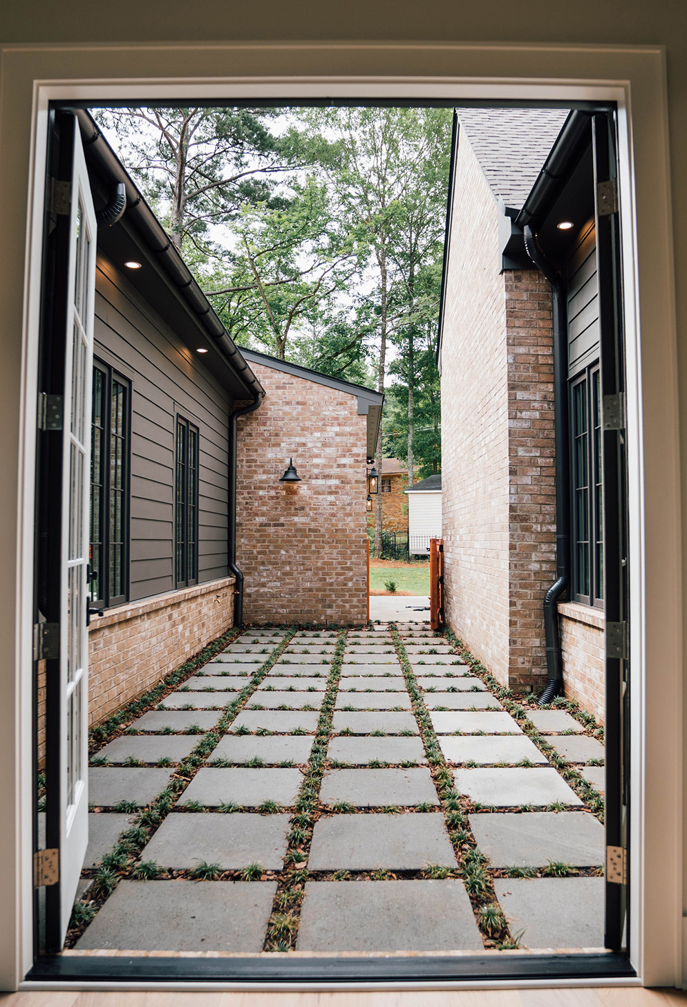 paved ground with structure