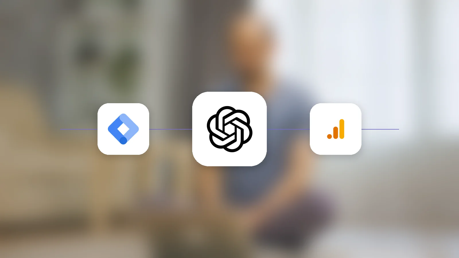 Logos ChatGPT, Google Tag Manager et Google Analytics, formation ChatGPT Ads Node it