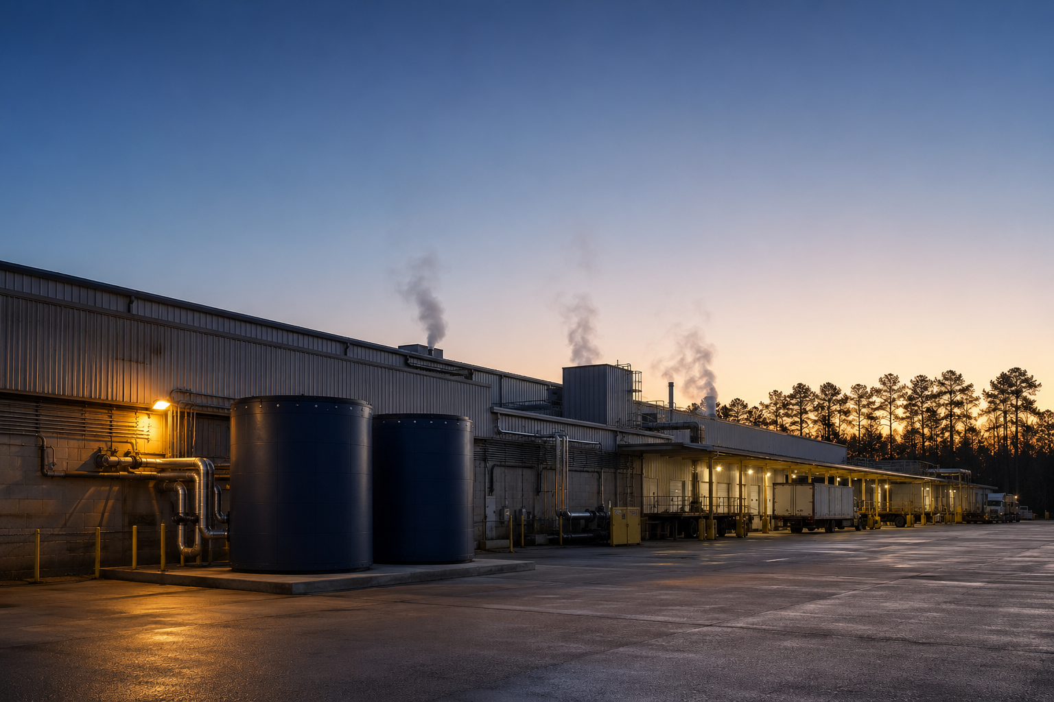 Georgia food processing plant with a thermal energy system