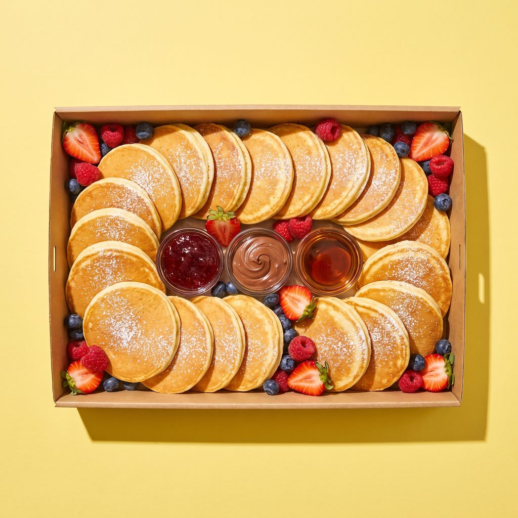 Plateau de pancakes à composer et fruits frais