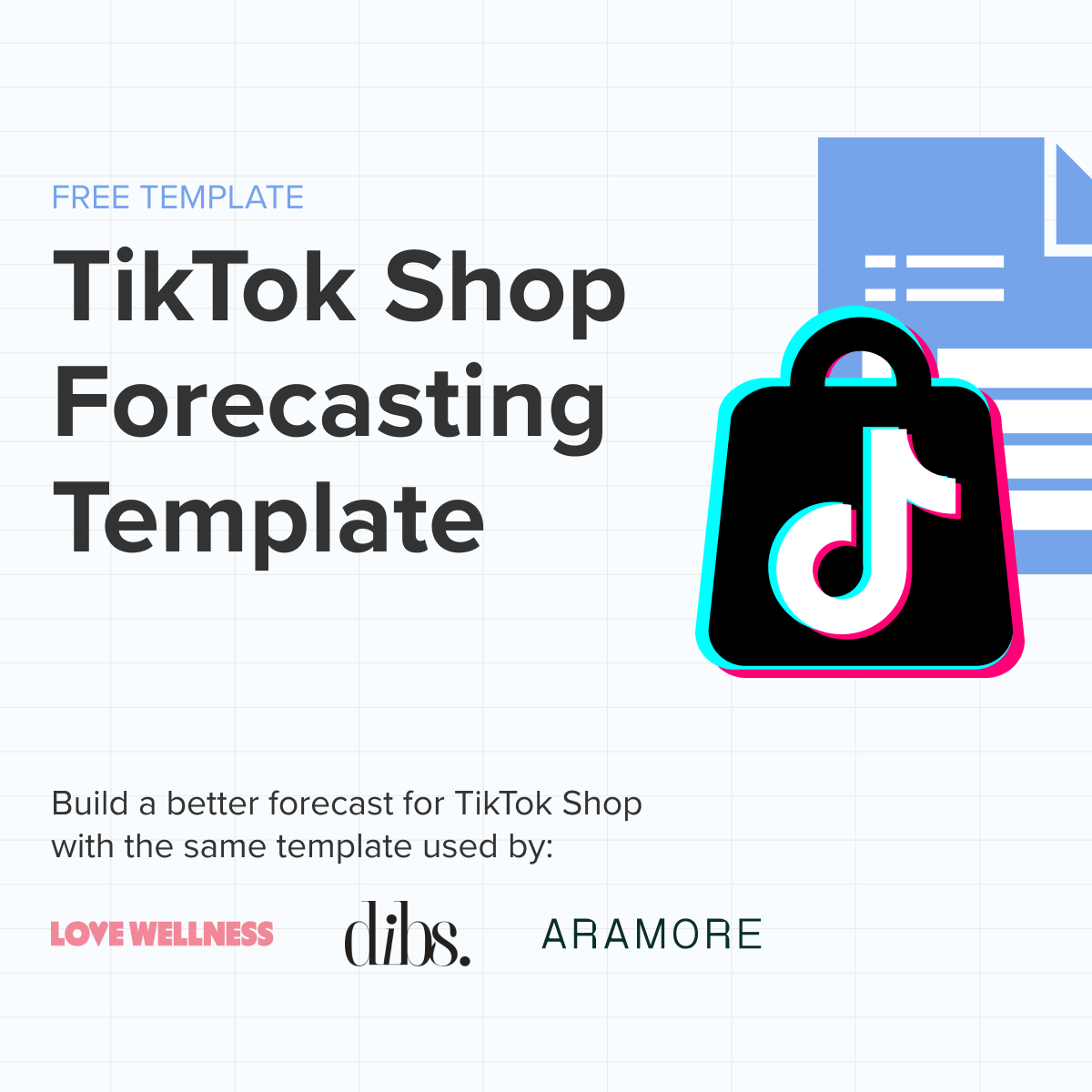 TikTok Shop forecasting template preview