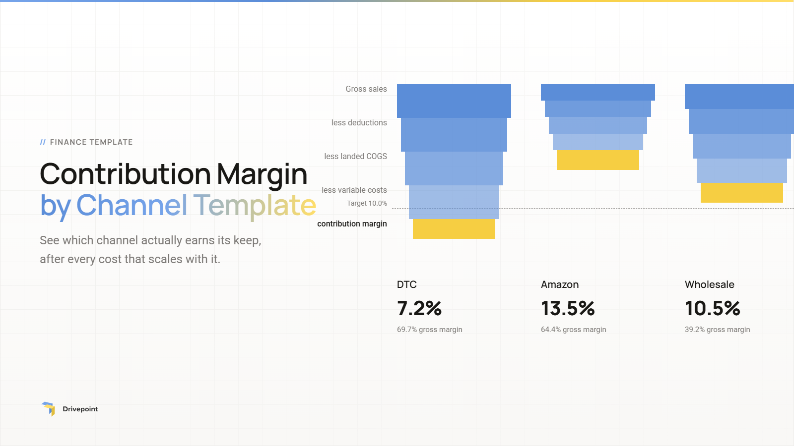 Contribution Margin by Channel Template