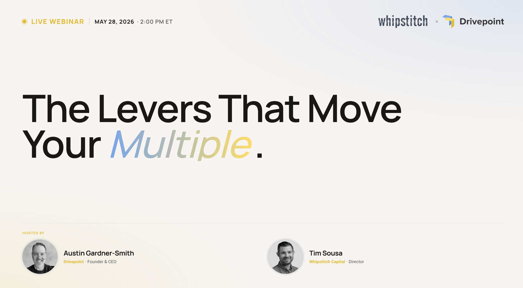 The Levers That Move Your Multiple