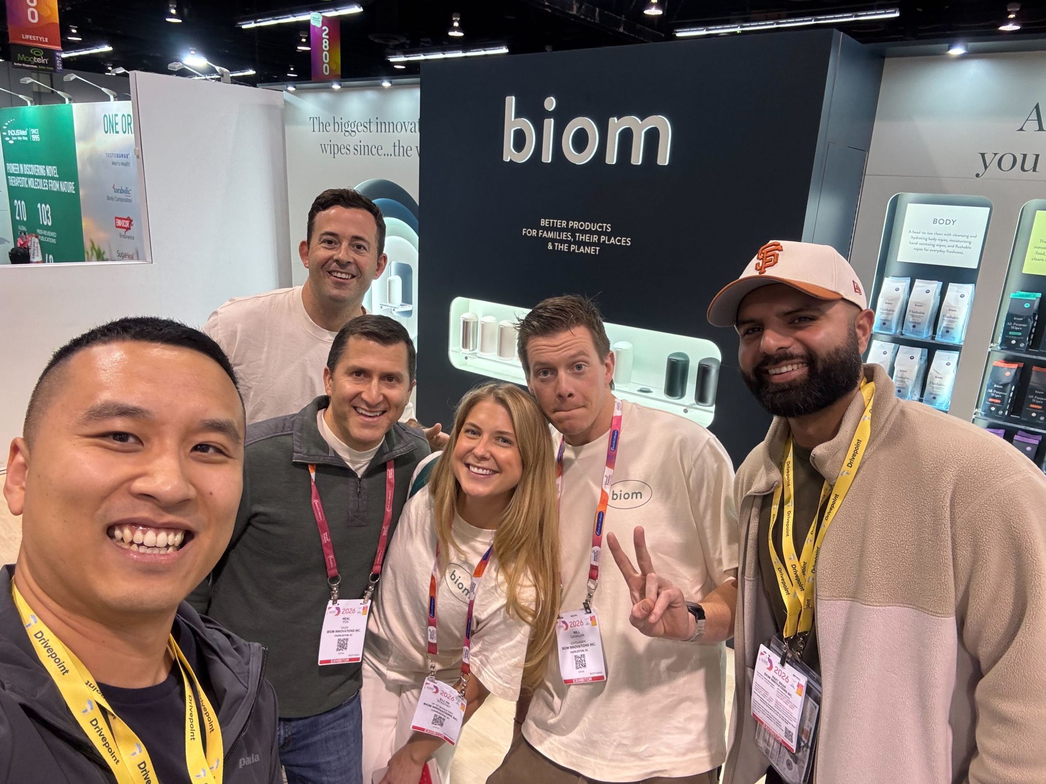 The Drivepoint team with the biom crew at Expo West