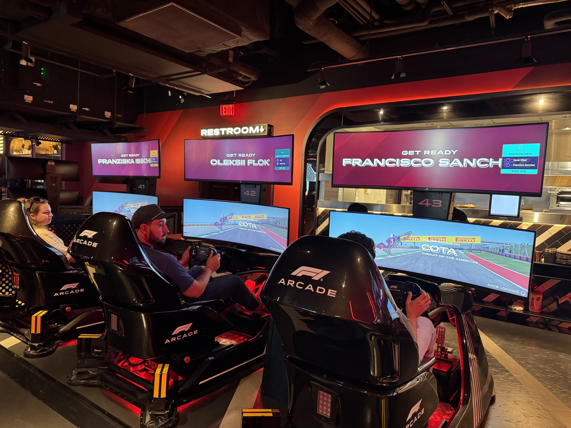 Race night at F1 Arcade