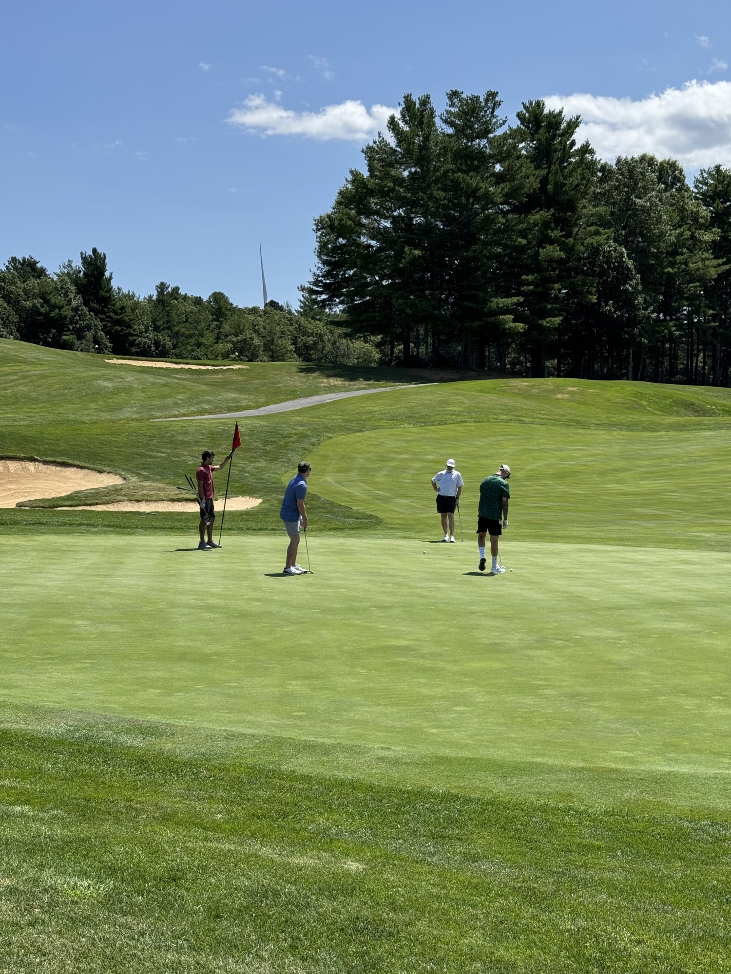 The team out golfing