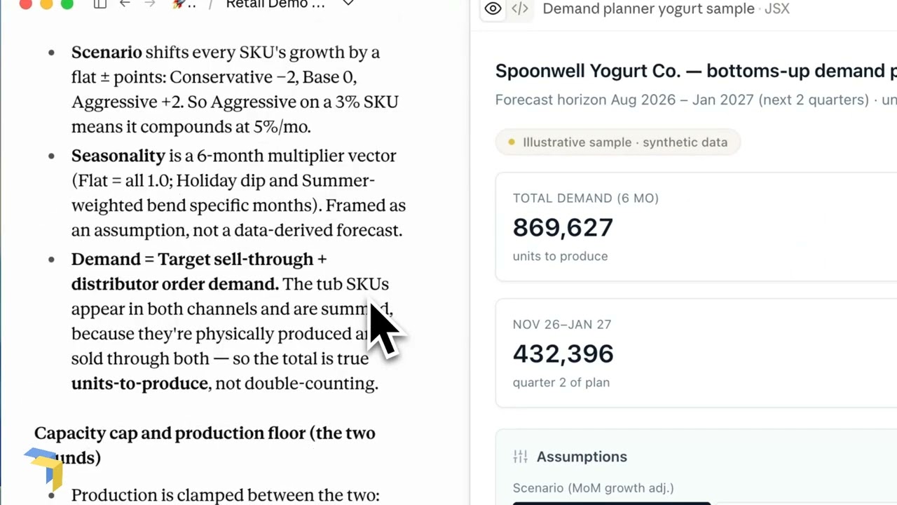 MCP Server quick demo video: interactive demand planner
