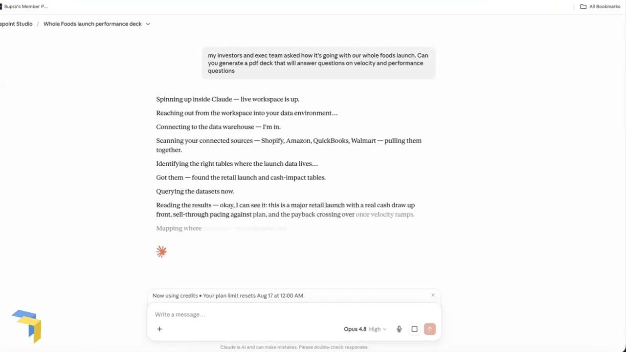 MCP Server quick demo video: retail launch dashboard