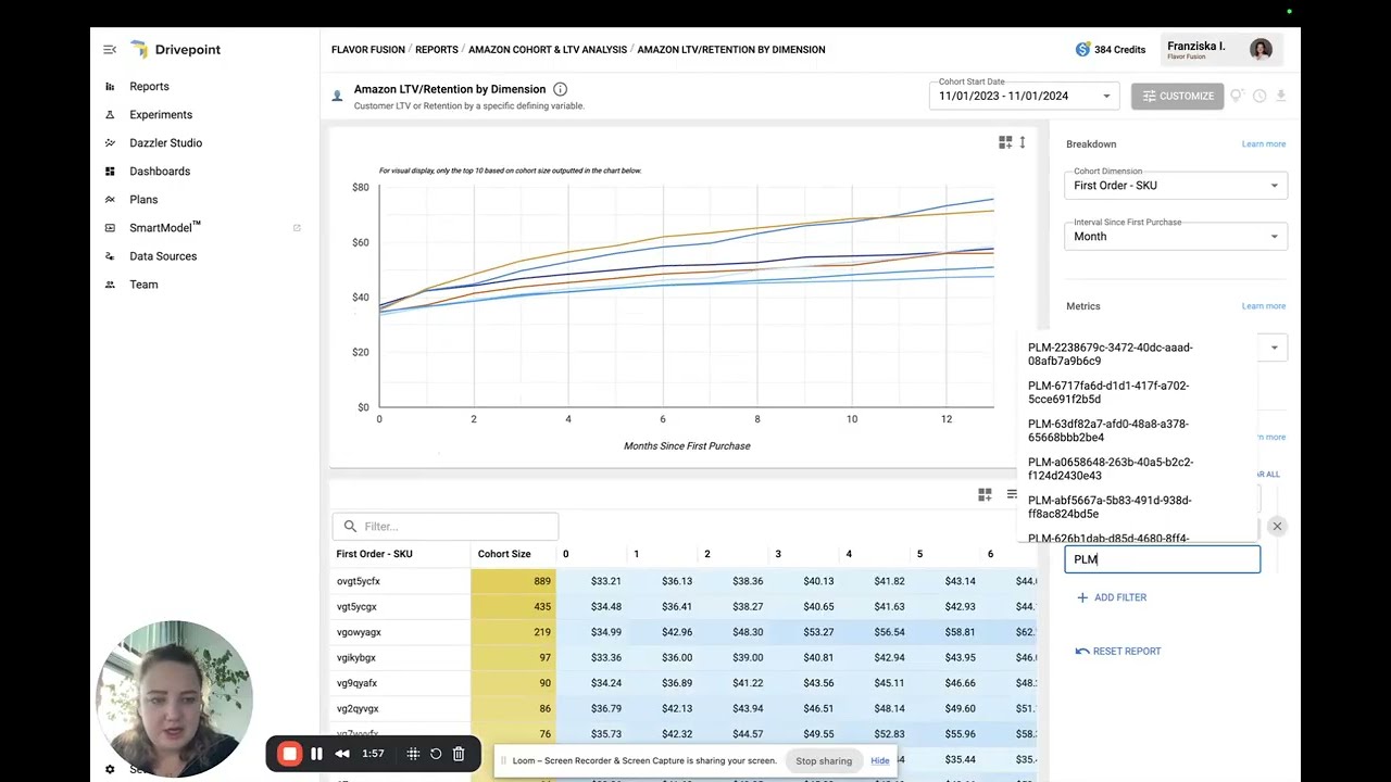 Amazon cohort reporting demo video: customer LTV and profitability