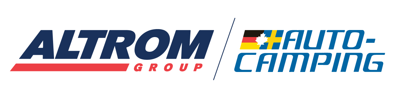 Altrom Group logo with a combined German, Canadian, and Swedish flag icon and Auto-Camping text.