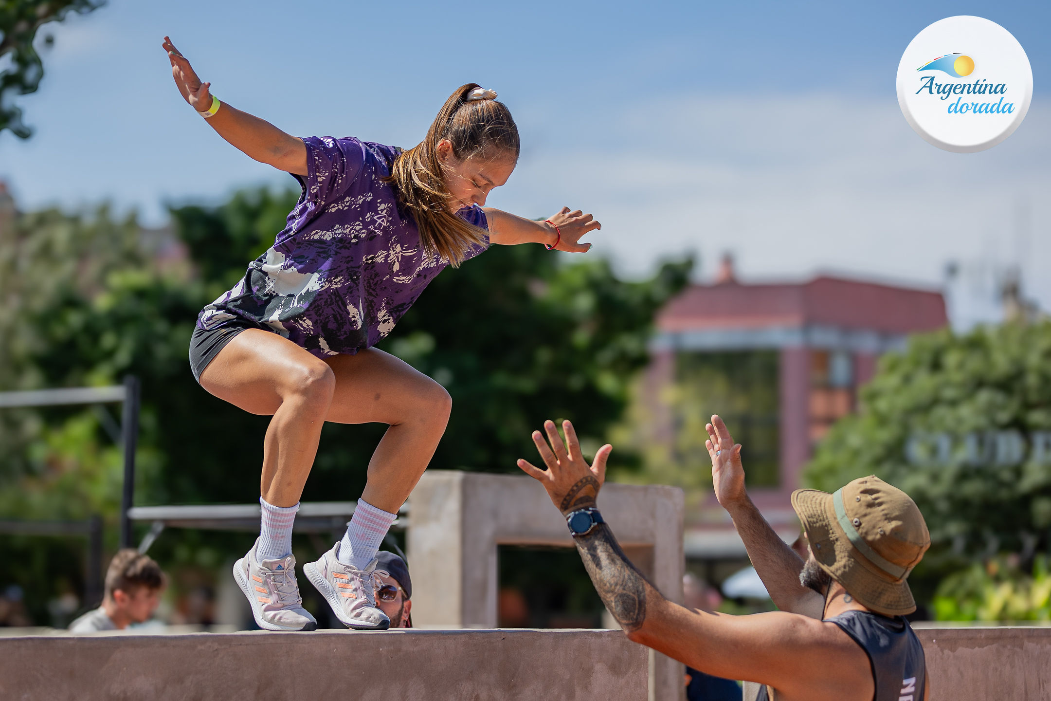 Atleta femenina de parkour