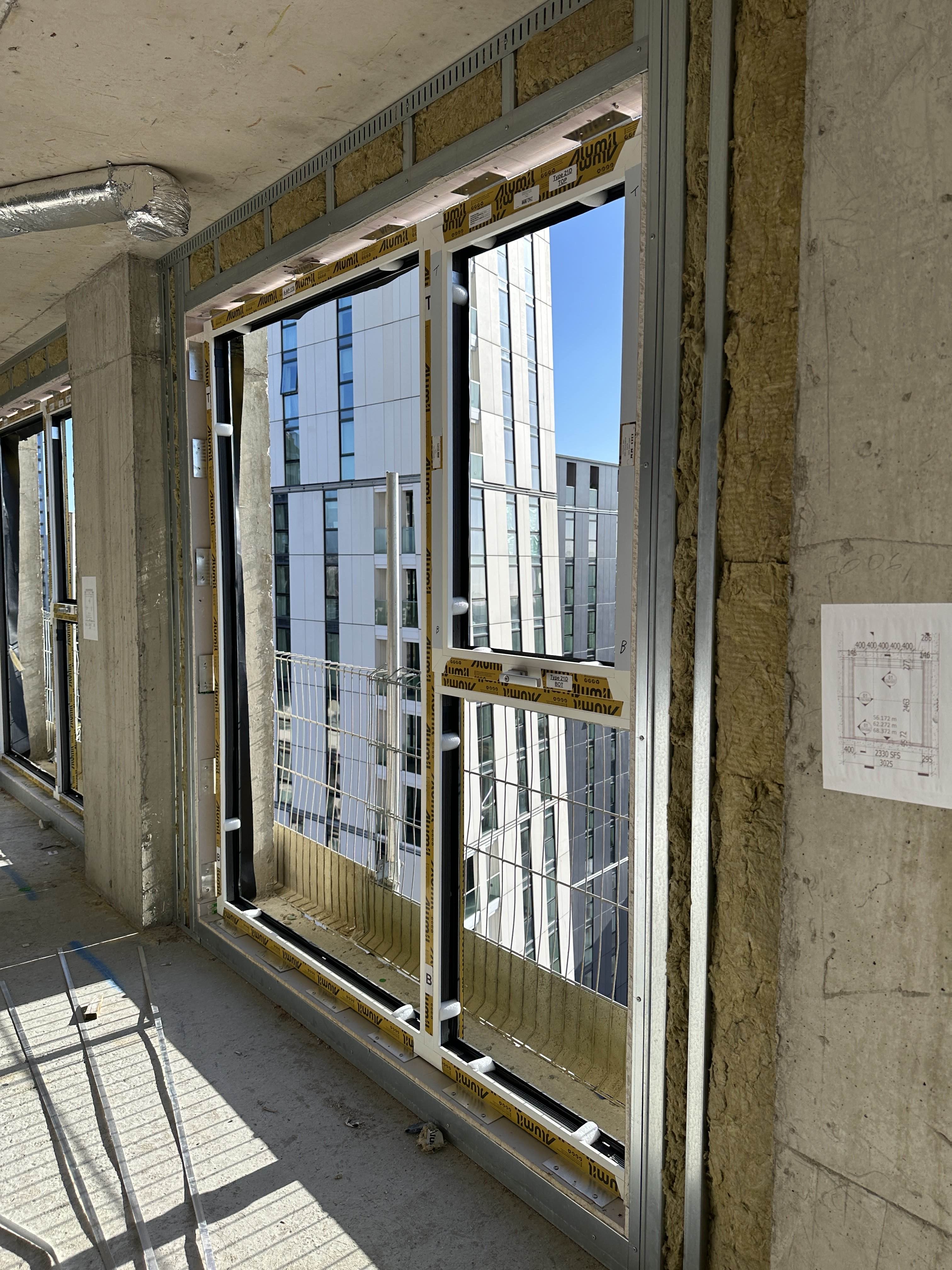 image of intricate wood framing and beams in a high-end construction project