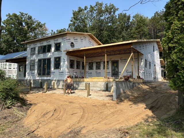 Wall framing in Bay City, MI by Schiebner Construction