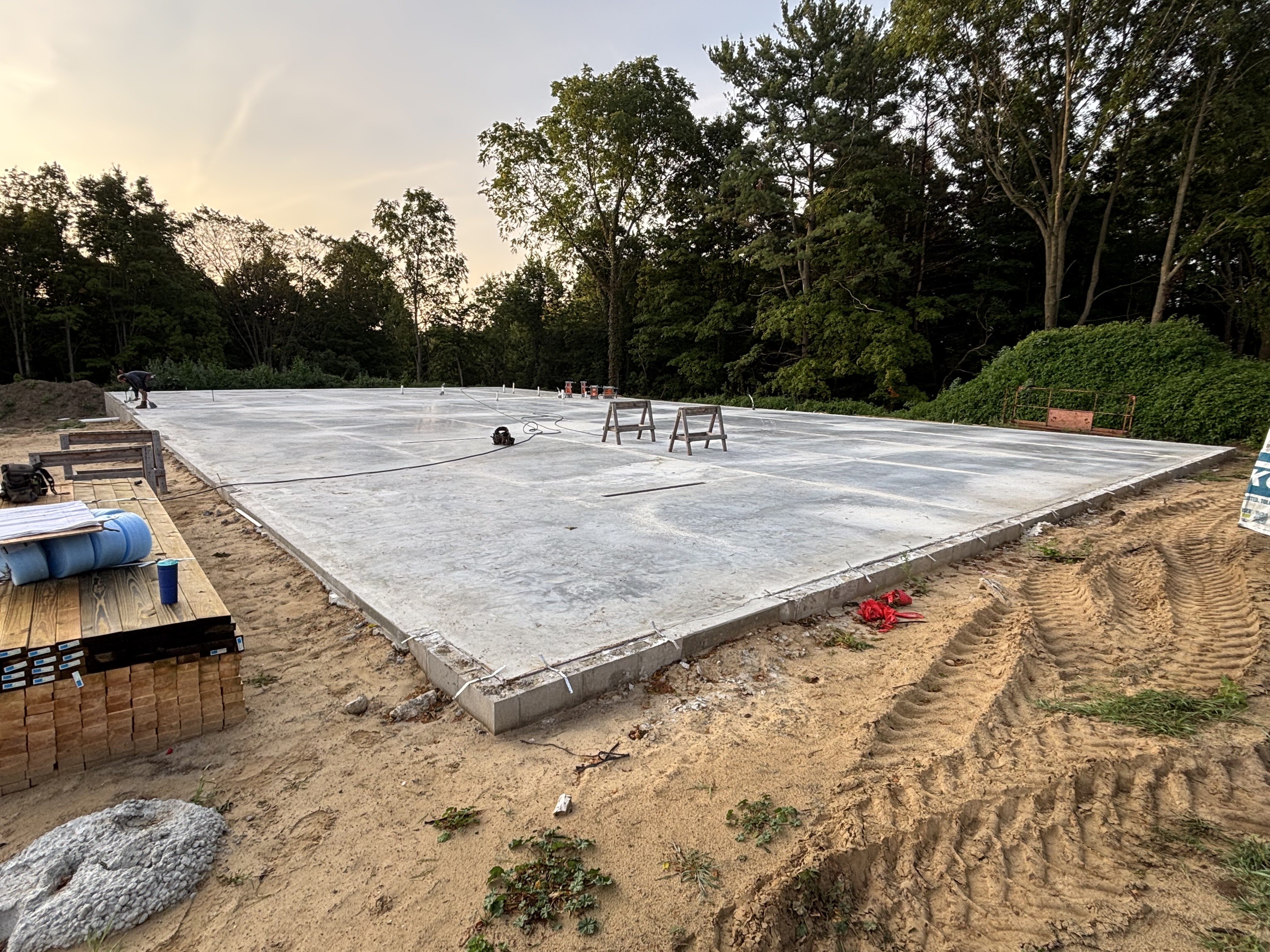 Framing start in Hemlock, MI by Schiebner Construction