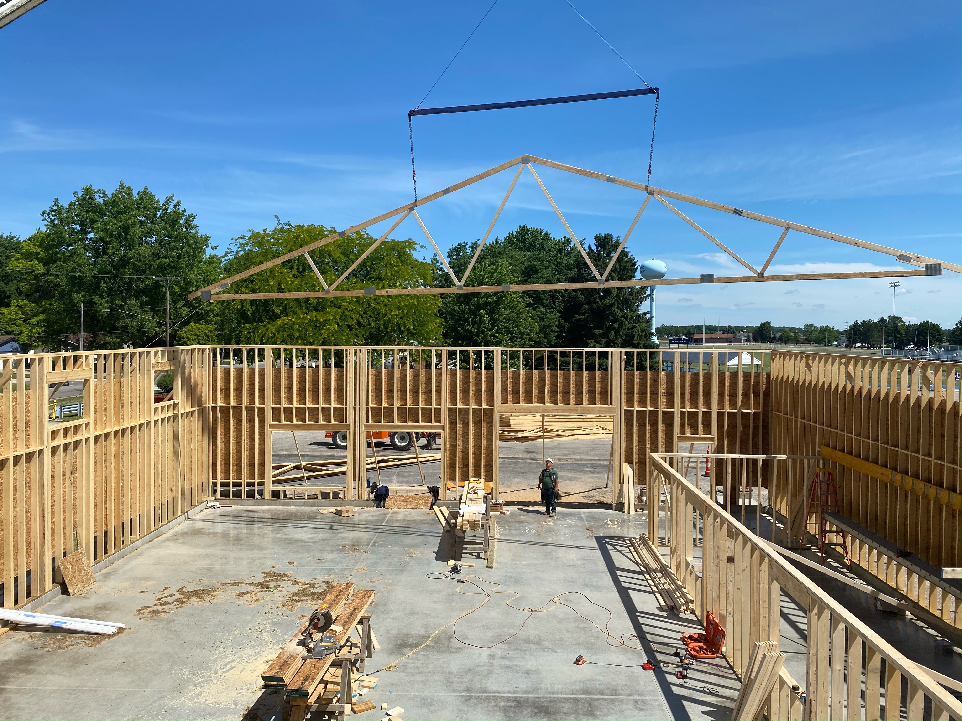 Residential framing project in Saginaw, MI by Schiebner Construction