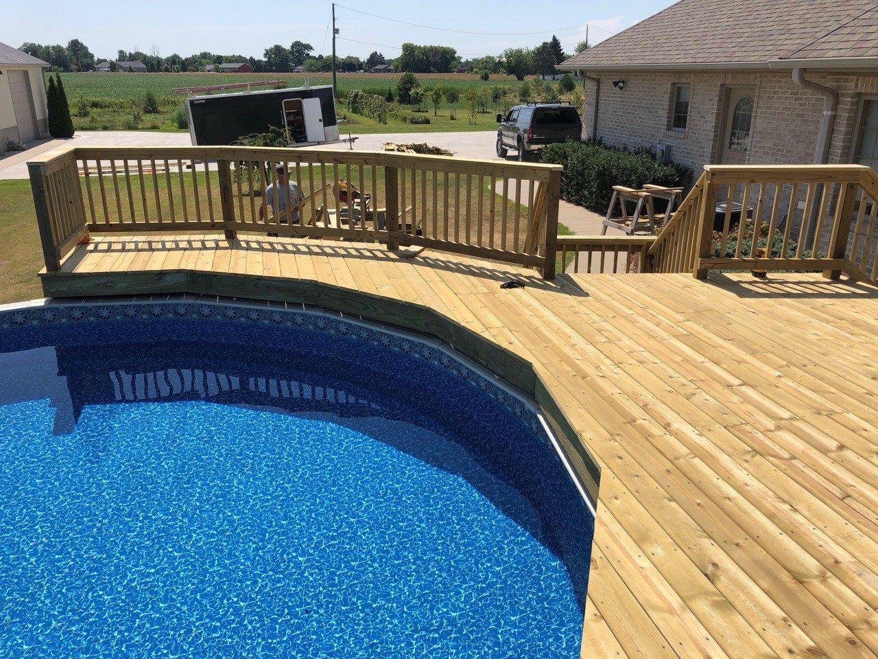 Pool deck in Midland, MI by Schiebner Construction
