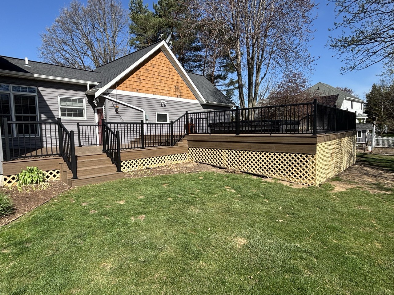 Composite deck in Saginaw, MI by Schiebner Construction