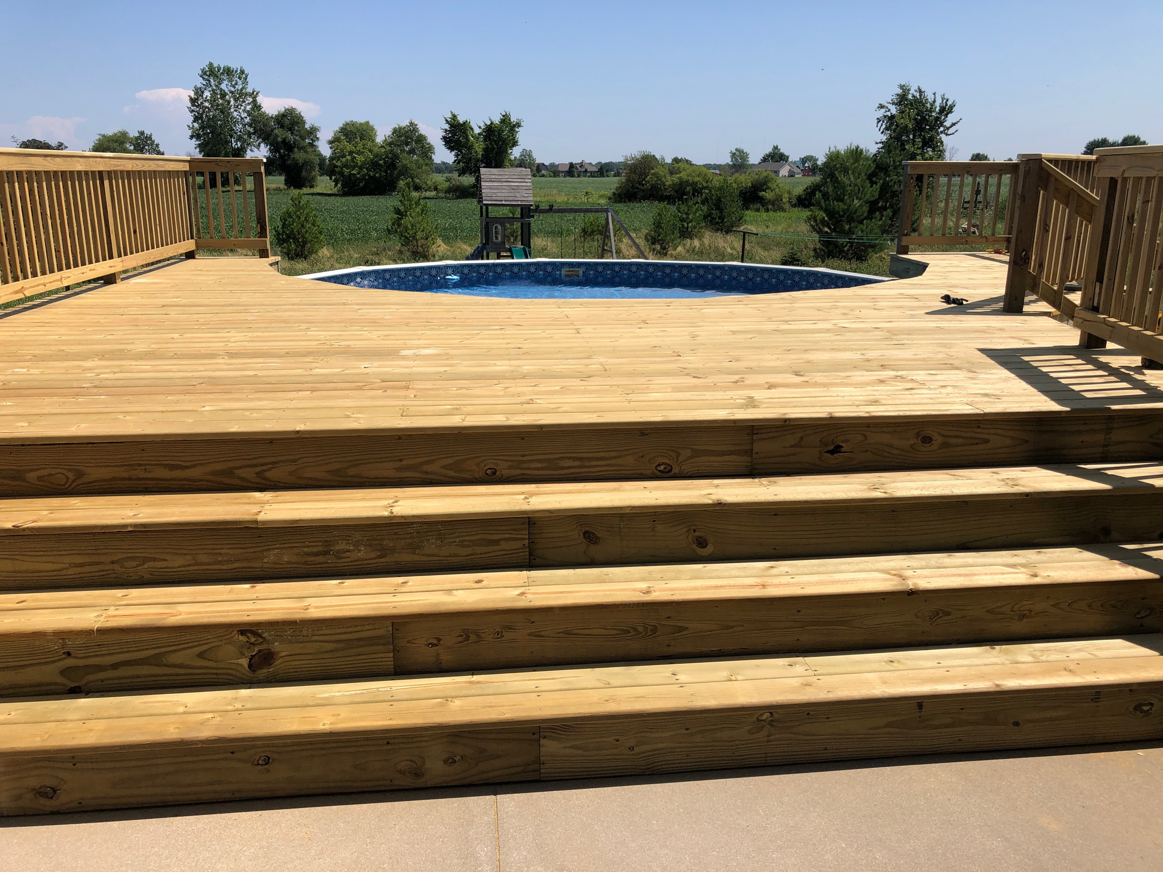 Pool deck in Bay City, MI by Schiebner Construction
