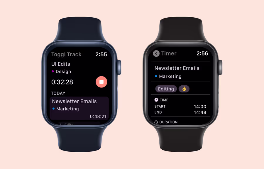 Time tracking goals dashboard
