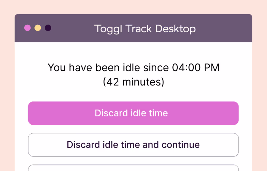 Time tracking goals dashboard
