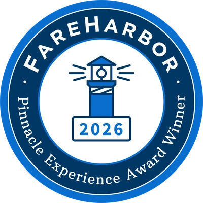 FareHarbor 2026 Pinnacle Experience Award Winner badge