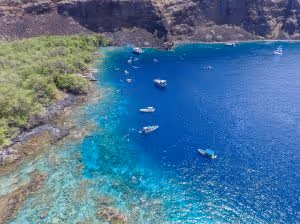 a blue pool of water
