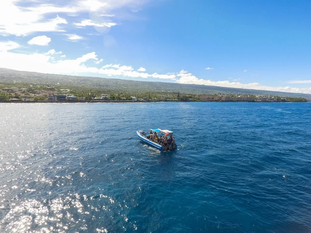 Lush coral reef and clear coastal waters along the Big Island shoreline Lush coral reef and clear coastal waters along the Big Island shoreline