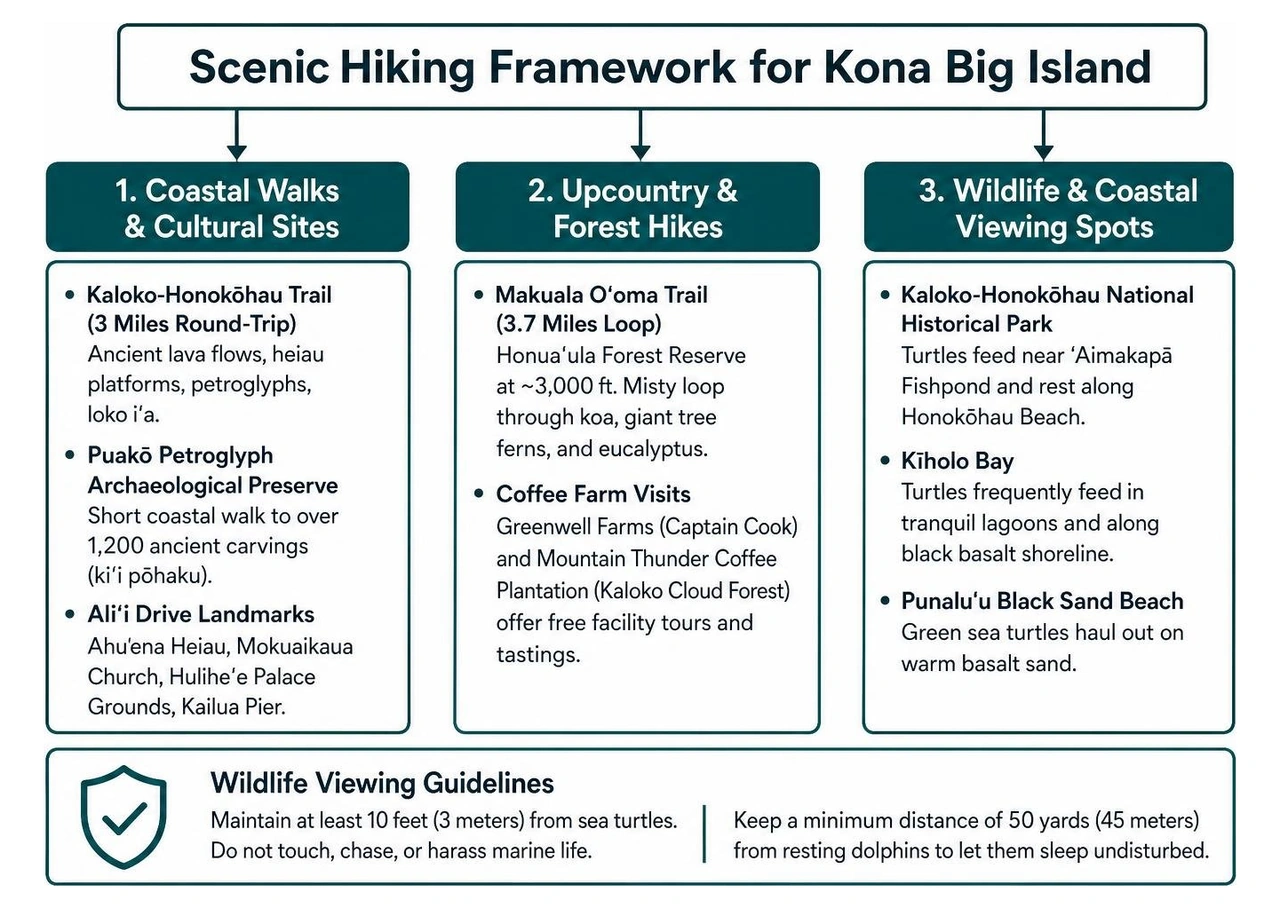 Scenic hiking framework for Kona Big Island Scenic hiking framework for Kona Big Island
