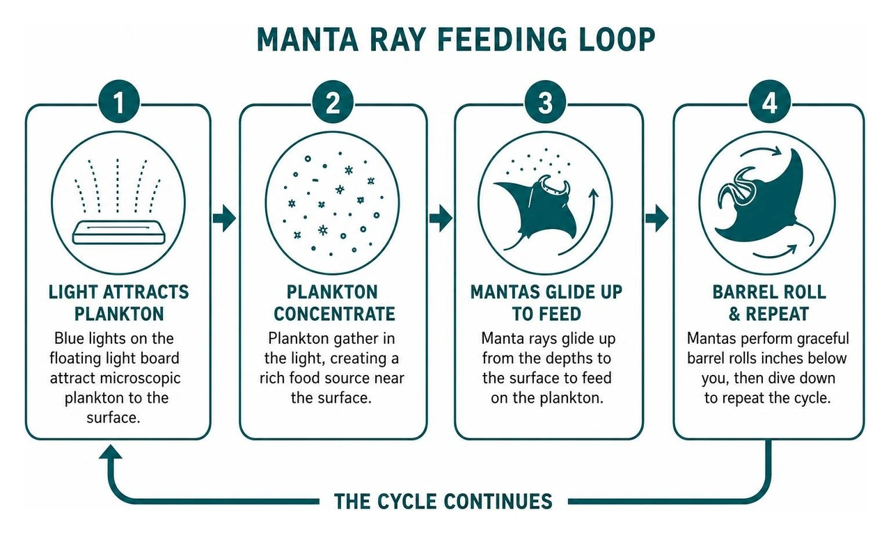 Manta ray feeding loop