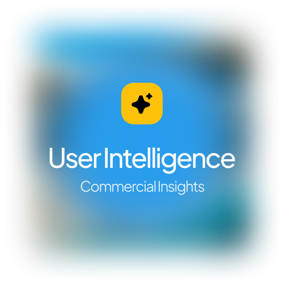User Intelligence logo with a yellow icon and text 'User Intelligence Commercial Insights' on a blue gradient background.