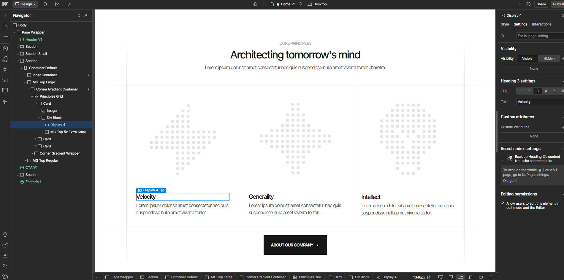 Static Content - Quantum | Webflow Template