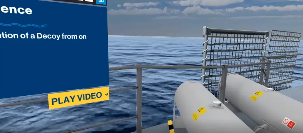 screenshot of a vr training software module